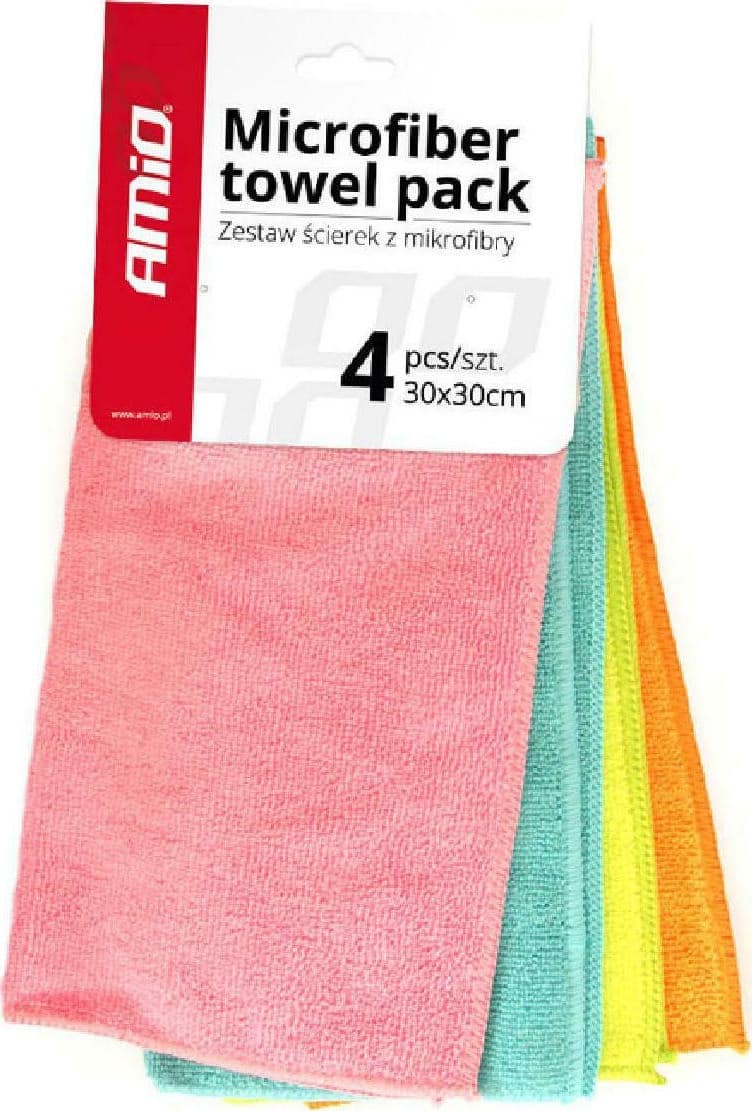 Microfiber Cloths Amio 30×30 cm, 4 Pieces